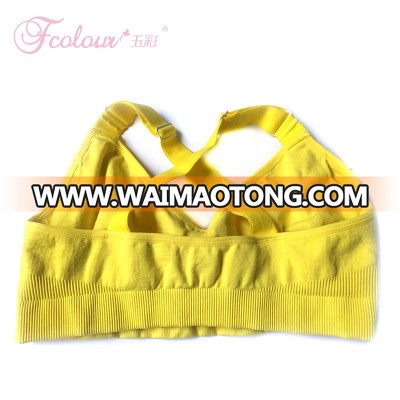 Best high impact sports bra fitness yellow