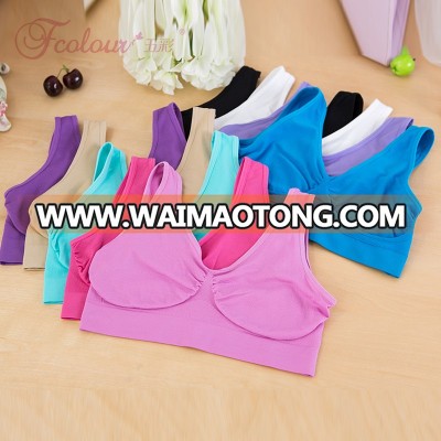 Custom made breathable strappy seamless sports bra